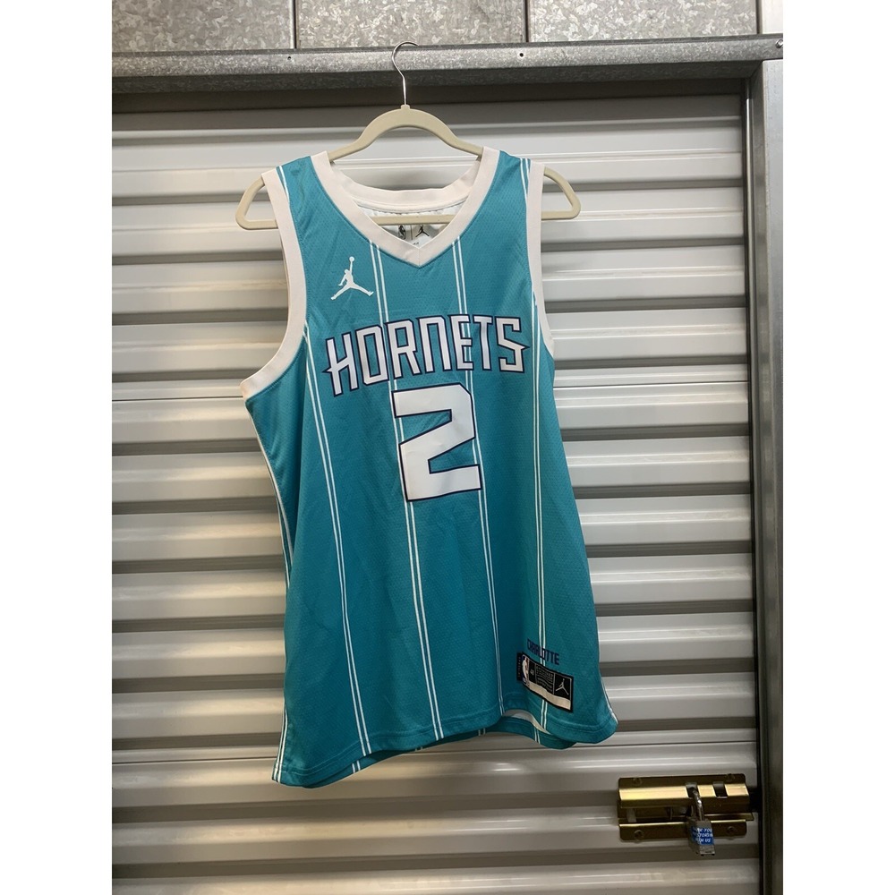 Charlotte Hornets Lamelo Ball Jersey Teal #2 Air Jordan Swingman Size 48
